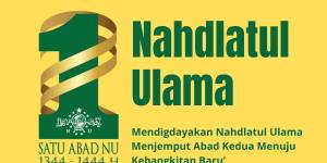 Logo 1 Abad Nahdlatul Ulama dengan background warna kuning seperti partai golkar