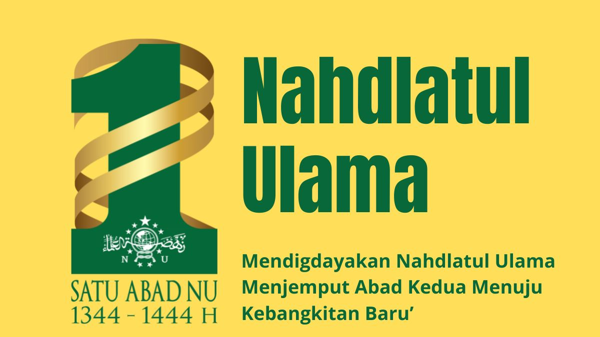 Logo 1 Abad Nahdlatul Ulama dengan background warna kuning seperti partai golkar