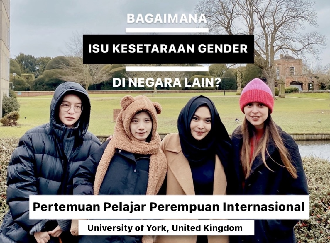 Pertemuan Pelajar Perempuan Internasional di University of York, Inggris (8/3/23).