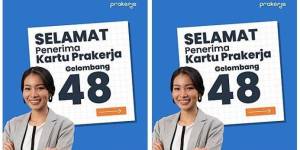 Manajemen Kartu Prakerja telah mengumumkan hasil seleksi Kartu Prakerja Gelombang 48