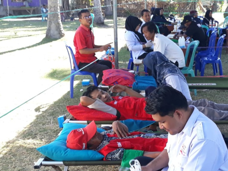 Kegiatan Donor Darah PMI di Lombok Timur