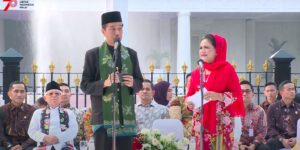 Ibu negara Iriana Jokowi menggunakan kebaya encim di acara Istana Berkebaya, belum lama ini. Foto: Ista
