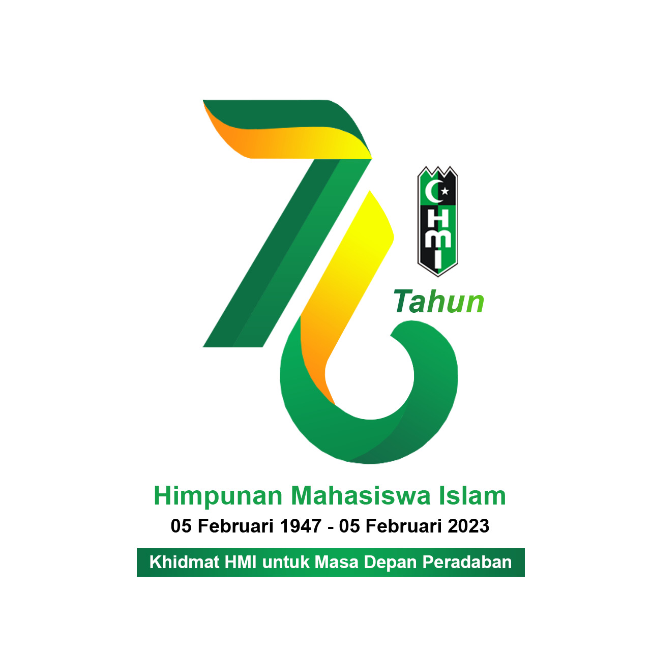 Logo Dies Natalis HMI ke 76