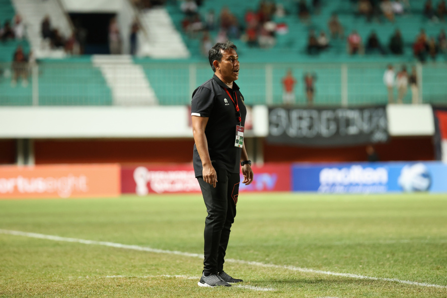 Pelatih tim U-17 Indonesia Bima Sakti. Foto: PSSI