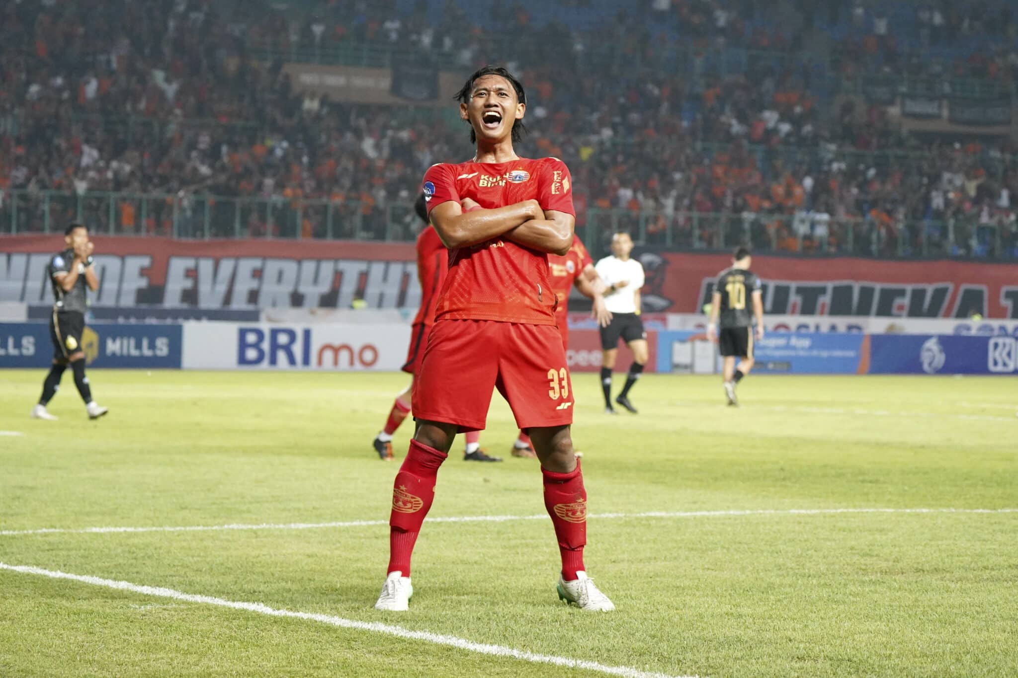 Pemain Persija Akbar Arjunsyah berhasil mencetak gol di laga debutnya (Foto by: Persija Jakarta)