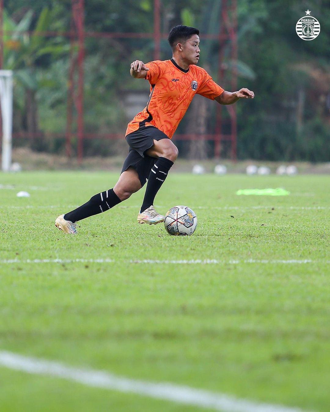 Pemain muda Persija Rio Fahmi dalam sesi latihan