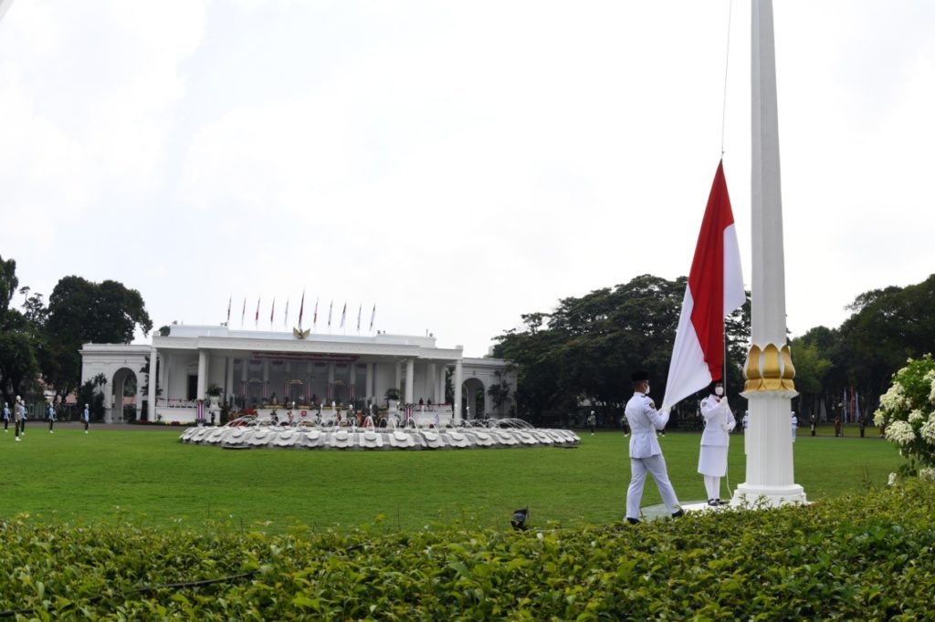 Rangkaian kegiatan di bulan kemerdekaan, salah satunya Upacara Bendera di Istana Negara