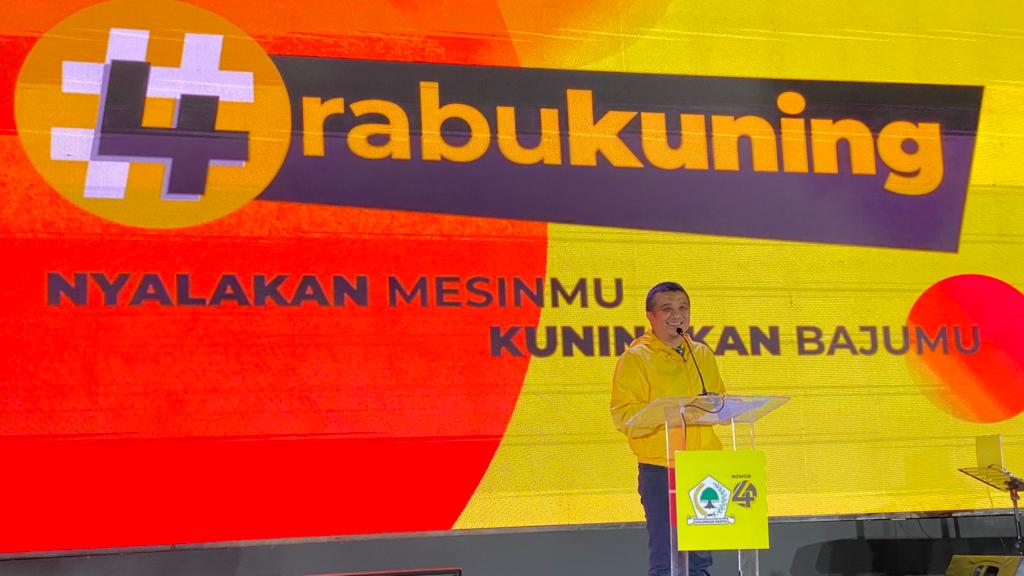 Waketum Golkar Erwin Aksa dalam acara Rabu Kuning di Kantor DPD Golkar DKI Jakarta, Rabu (9/8).