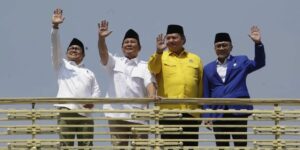 Empat partai pendukung Prabowo Subianto, Partai Golkar, Gerindra, PAN dan PKB