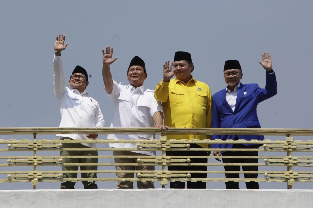 Empat partai pendukung Prabowo Subianto, Partai Golkar, Gerindra, PAN dan PKB