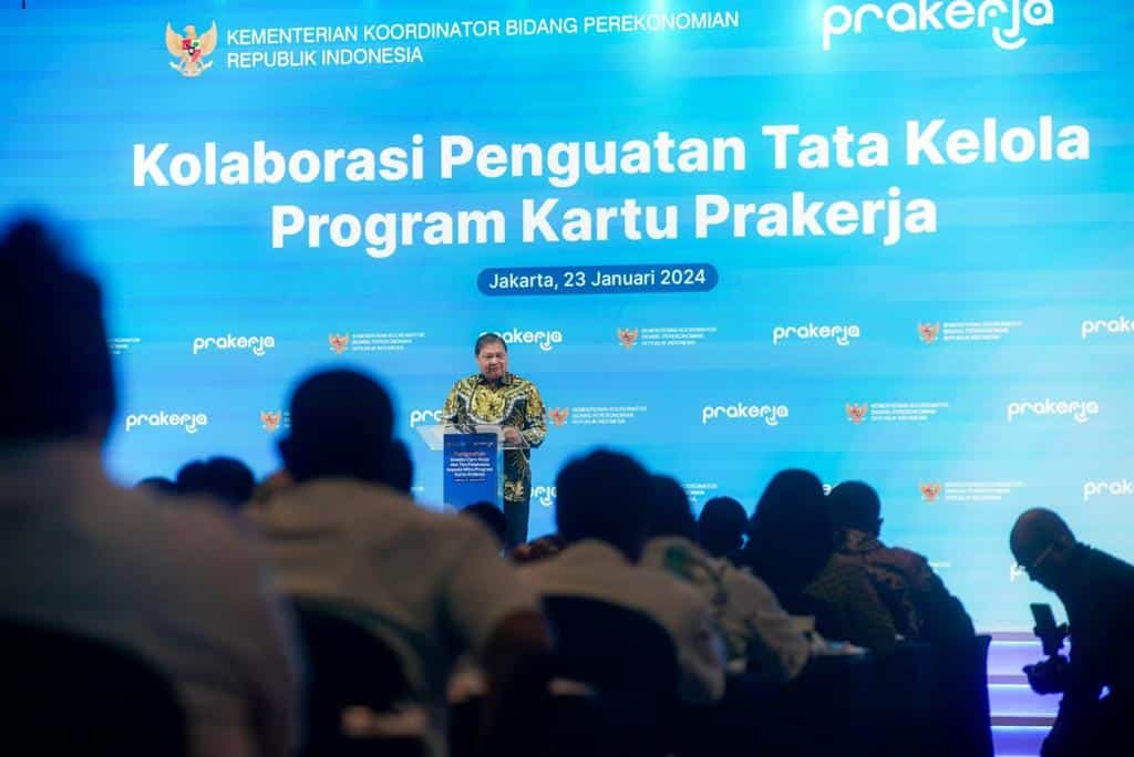 Menteri Koordinator Bidang Perekonomian Airlangga Hartarto, di Jakarta, Selasa (23/1/2024). Foto: Kemenko Perekonomian