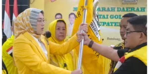 Musdalub Partai Golkar Purwakarta menetapkan Anne Ratna Mustika sebagai Ketua DPD Partai Golkar Purwakarta untuk periode 2023-2025, di Bandung, Jawa Barat, Sabtu (12/8/2023). Foto: Ist