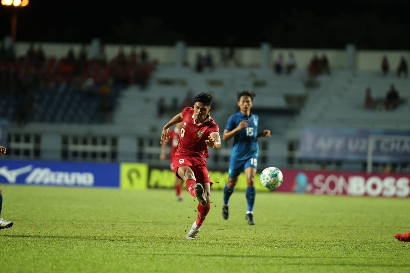 Tim Indonesia U-23 mengalahkan tuan rumah Thailand 3-1 di semifinal Piala AFF U-23, Stadion Rayong Provincial Stadium, Bangkok, Thailand, Kamis (24/8/2023). Foto: PSSI