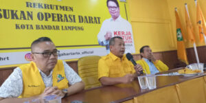 Suasana Rapat Pleno DPD Partai Golkar Bandarlampung, Rabu (5/7/2023). Foto: Lampungpost