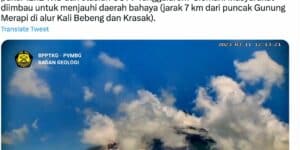 Gunung Merapi meletus. Gubernur Sri Sultan meyakini Gunung Merapi tidak meletus secara eksplosif sepeti tahun 2010 lalu. foto: dok