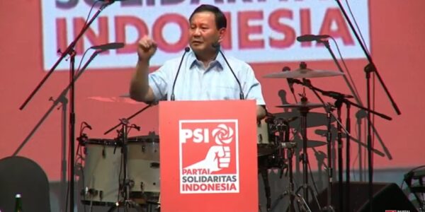 Prabowo Sampaikan Terima Kasih Atas Dukungan dan Kepercayaan PSI