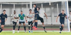Skuad Garuda Nusantara melawan Suwon FC di Stadion Madya, Rabu (7/2/2024). Foto: PSSI