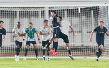 Skuad Garuda Nusantara melawan Suwon FC di Stadion Madya, Rabu (7/2/2024). Foto: PSSI