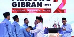 Capres 2024 Prabowo Subianto dalam acara deklarasi Organisasi muslim Gerakan Muslim Persatuan Indonesia Cinta Tanah Air (Gempita) kepada Prabowo Subianto, di Bandung, Jawa Barat, Rabu (27/12/2023. Foto: FB prabowo