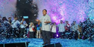 Capres 2024 Prabowo Subianto di Istora Senayan, Jakarta, Rabu (14/2/2024). Foto: FB golkar.indonesia