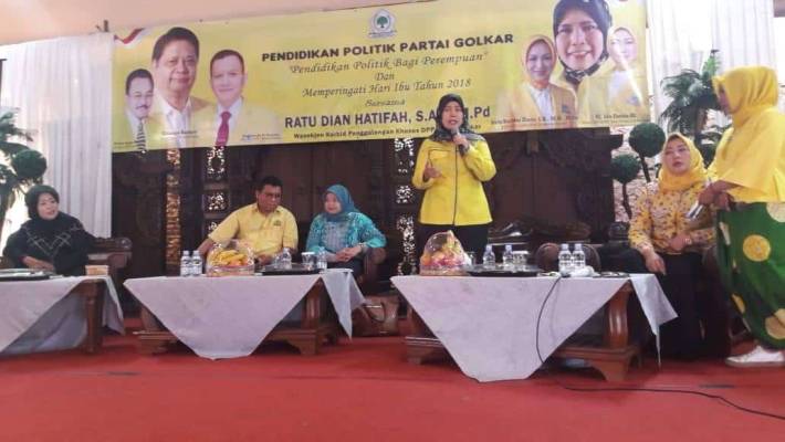 Ratu Dian Hatifah, Kader Golkar yang menjadi calon legislatif DPR RI dari Daerah Pemilihan Jawa Barat V
