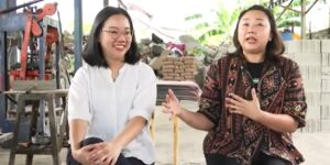 Ovy Sabrina dan Novita Tan pendiri perusahaan pengolah sampah plastik jadi bahan bangunan Rebricks Indonesia. Foto: Ist