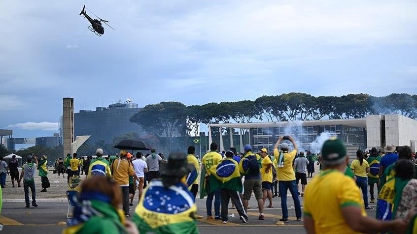 Suasana ibukota Brazil, Brasilia di tengah protes pendukung mantan presiden Bolsonaro
