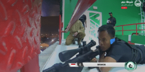 Pasukan elite Korp Brimob Indonesia di Al Raweyah, Dubai, Uni Emirat Arab dalam UAE SWAT Challenge ke-5 tahun 2024, pekan ini. Foto: Polri
